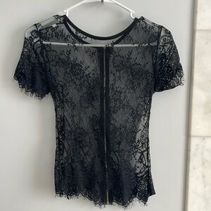 Lace sheer top